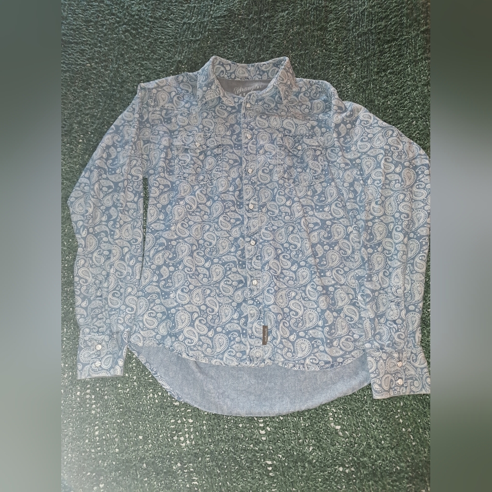 Wrangler Retro Denim Shirt with Paisley Detail